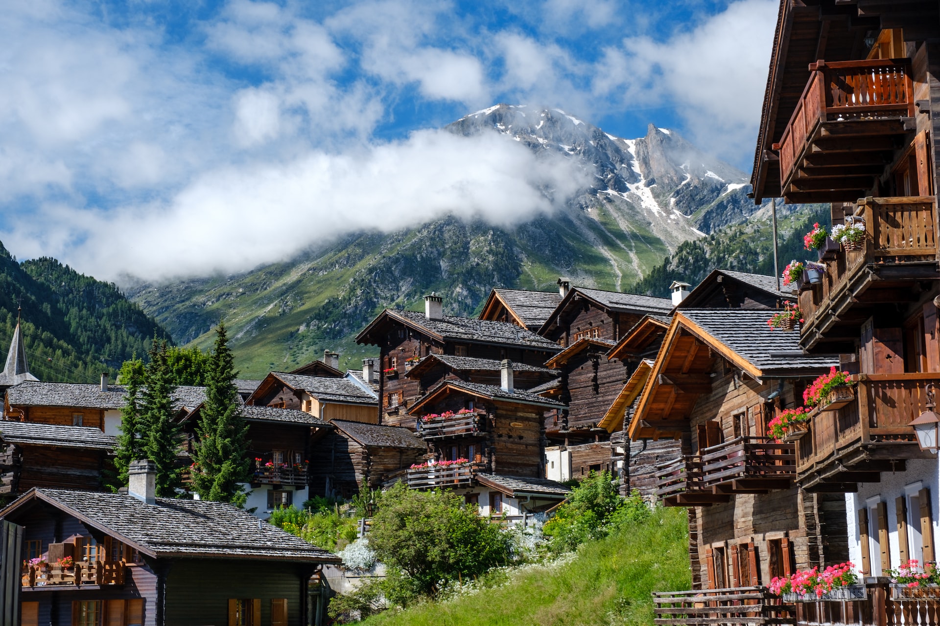 Un village montagnard.
