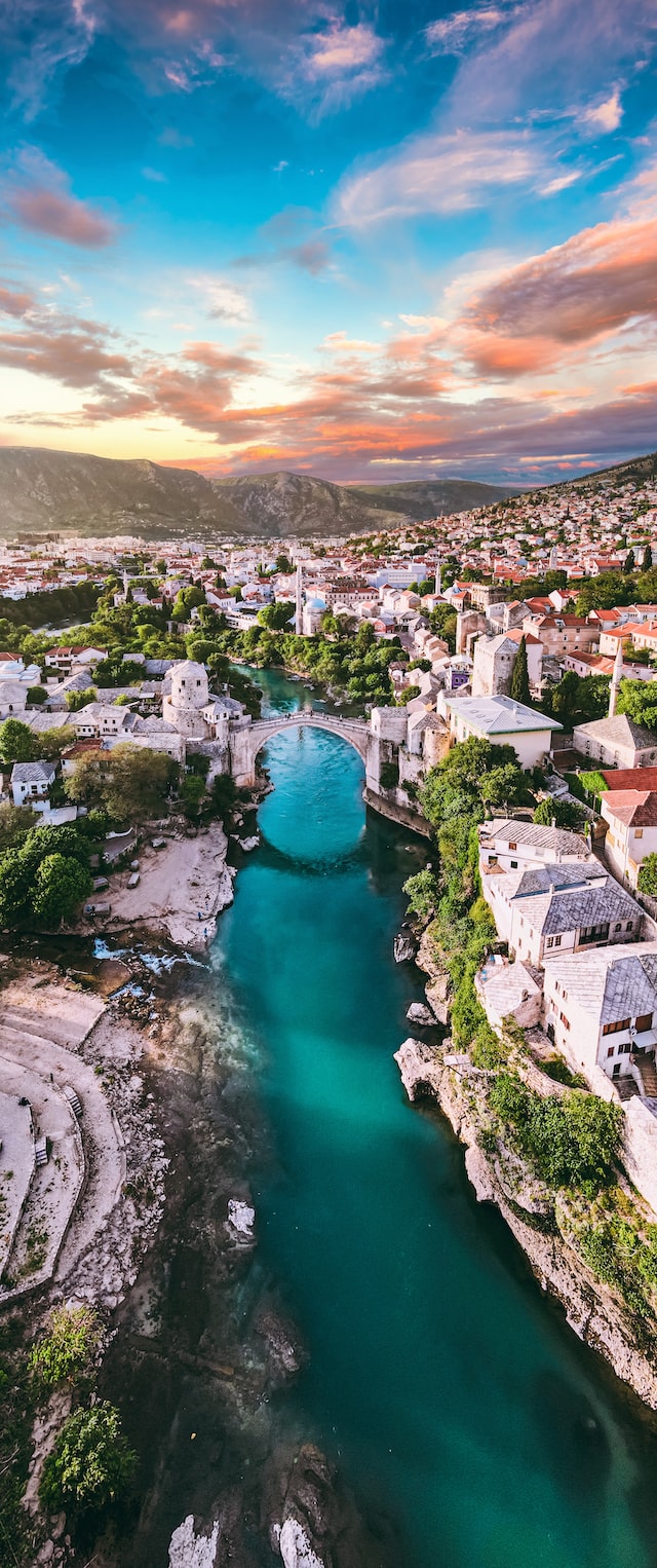 Vu sur la ville de Mostar